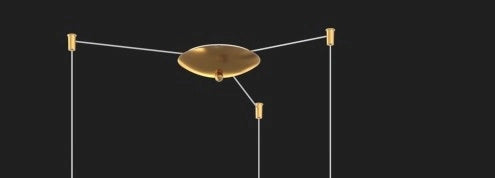 SOSP. OTTONE SAT. 3 LUCI SPOSTABILE VETRI (1 PICCOLO+1 MEDIO+1 GRANDE) TUTTI TRASPARENTE 1193OS-S3 S MIX-TR