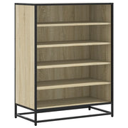 Scarpiera | Mobile per scarpe Rovere Sonoma 75x38x97,5 cm Legno Multistrato Metallo