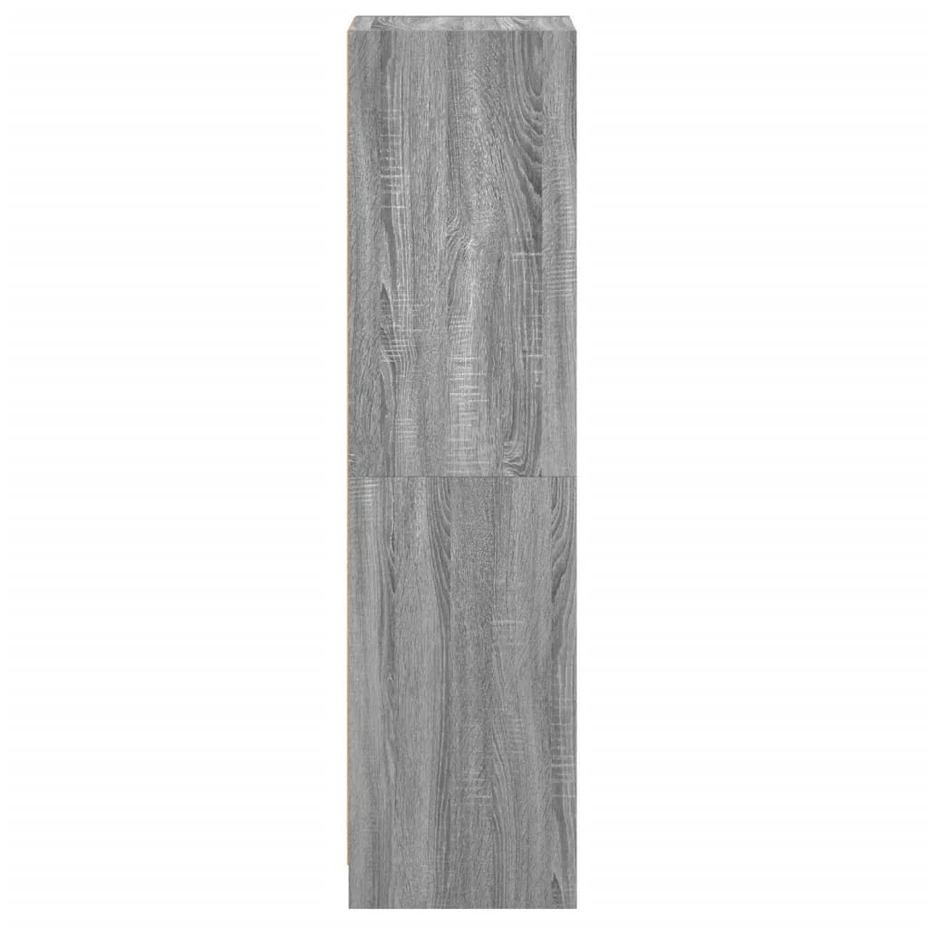 Buffet credenza cassettiera mobiletto mobile contenitore organizer per cucina soggiorno salotto con ante in vetro Sonoma 35 x 37 x 142 cm grigio 02_0030126