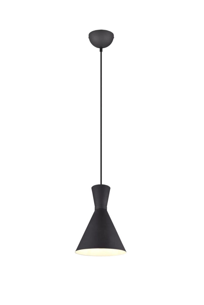 Lampada a sospensione RL ENZO nera metallo Ø20 E27