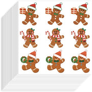 Sticker per peperkoekman 180 pezzi - 20 fogli - scrapbooking - biglietti omaggio - decorazione natalizia - disegno unico - sticker natalizi