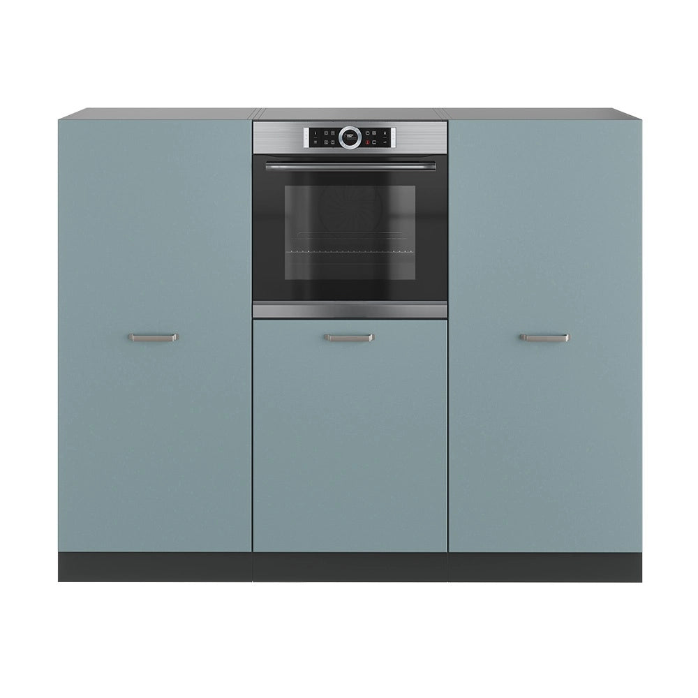 Cucine componibili piccole R-Line Grigio-blu/Antracite 180 cm senza piano di lavoro Vicco
