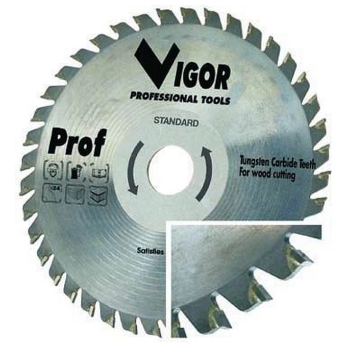 VIGOR F30-25-300 Lama Circolare per Legno 72 Denti Widia Diametro Esterno 300 mm Diametro Interno 30 mm colore Nero