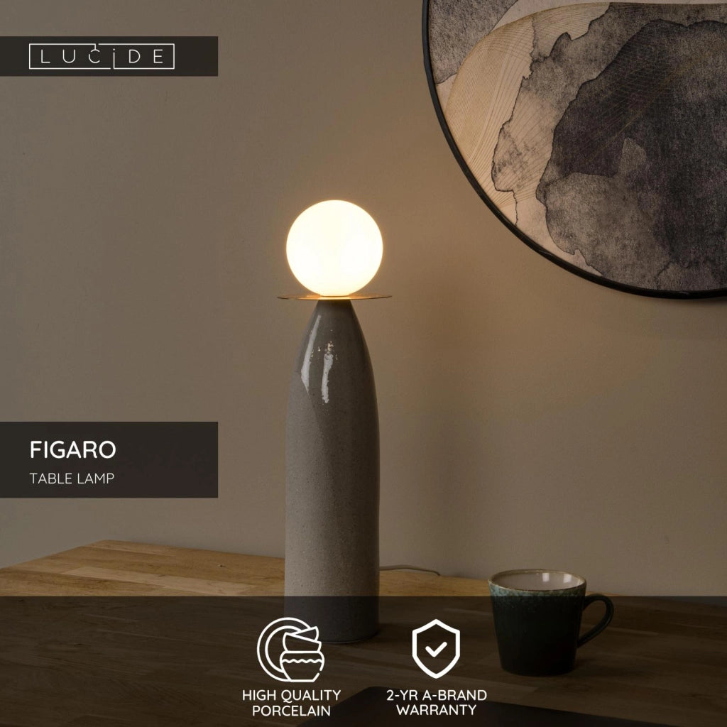 Lampada da tavolo FIGARO art déco 1xG9 porcellana Lucide