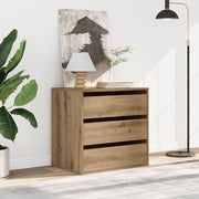 vidaXL Cassettiera Angolare Rovere Artigianale 60x41x58cm Multistrato