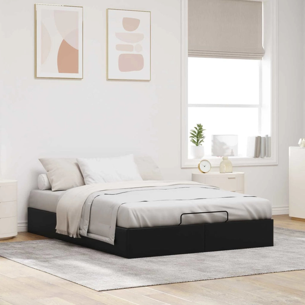 Letto ottomano Nero 153 x 203 cm Similpelle 3403065
