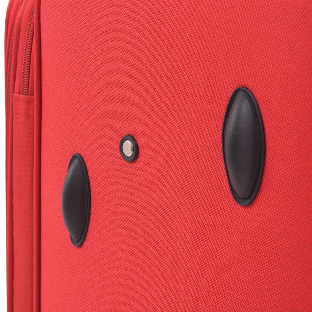 Set di Valigie Trolley 3 pz Morbide Rosse CFW4715372