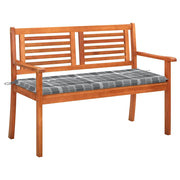 Panchina da Giardino 2 Posti e Cuscino 120cm Massello Eucaliptocod mxl 120414