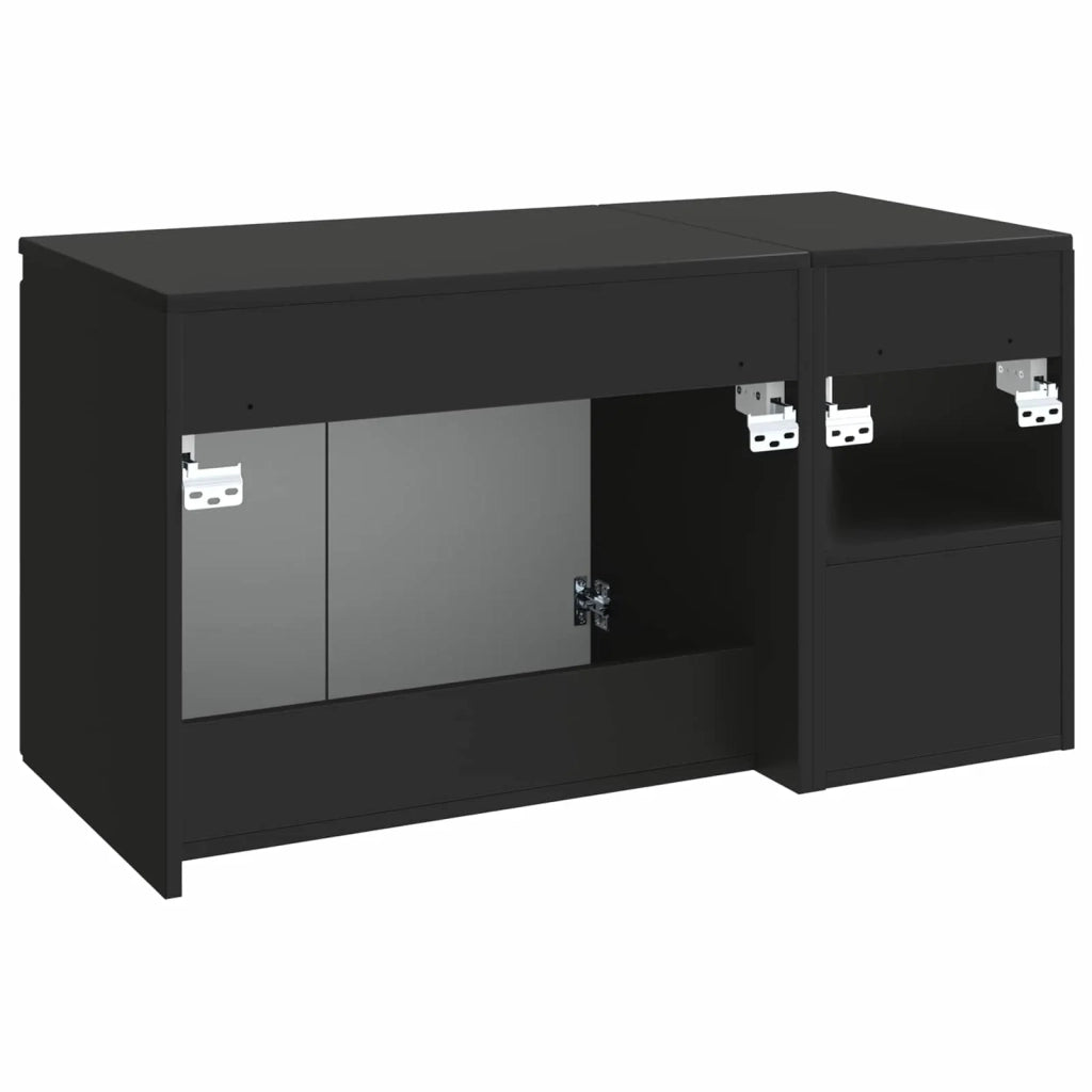 Set di mobili per il bagno 2 pz Nero Legno ingegnerizzato 3404115