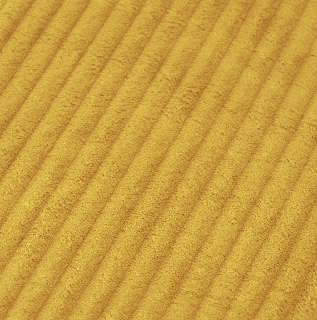 Divano modulare 4 posti in velluto a coste giallo, 4 moduli, 311 cm