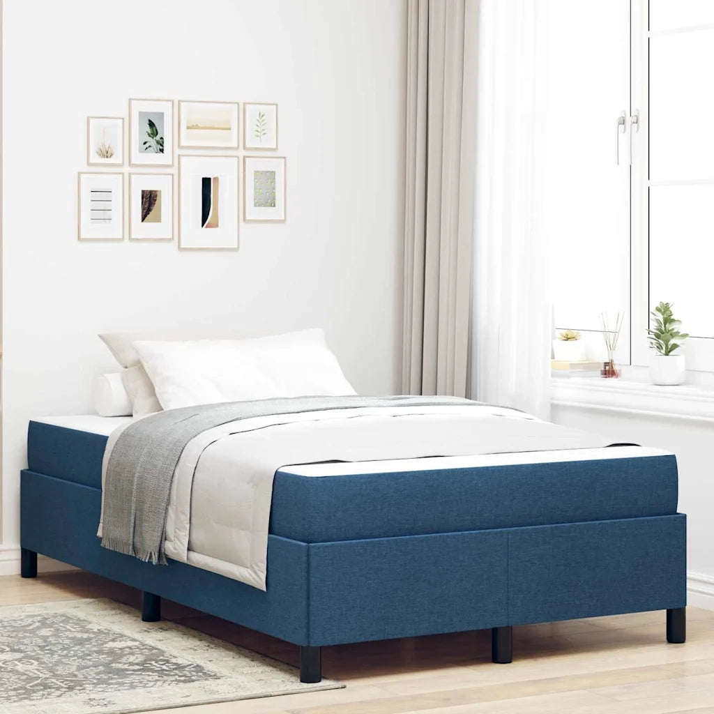 vidaXL Letto a molle Blu e Nero 120 x 200 cm