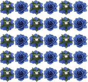 Accessori per capelli per donne in blu - Broche a fiori 10 cm - Allettamento per capelli con fiori di rosa