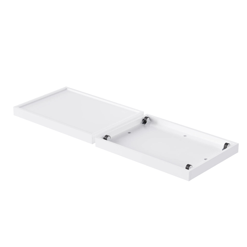 Set di mobili da ingresso con panca imbottita, 4 ganci, armadio e cassetti, MDF bianco