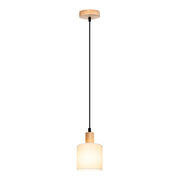 Lampada a sospensione ZMH legno bianco diametro 173 cm testa unica E14 stile vintage e country