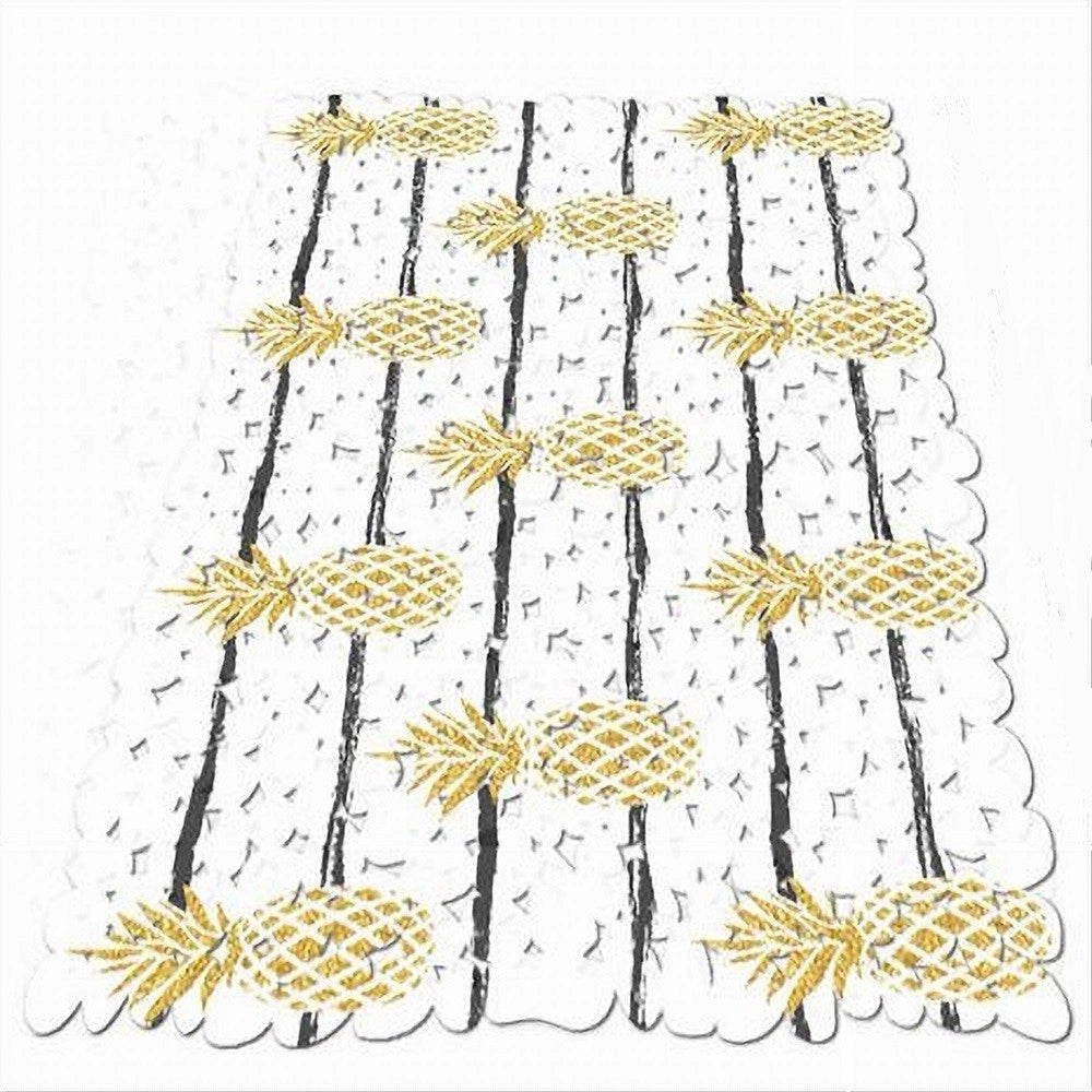 Trade Shop - Tappeto Tappetino Per Vasca Bagno Doccia 28 X 69 Cm Antiscivolo Con Ananas 69921 -