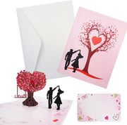 Set di Carte di Auguri 3D per Matrimonio - Set di 3 Carte di Auguri con Alta Qualità della Carta