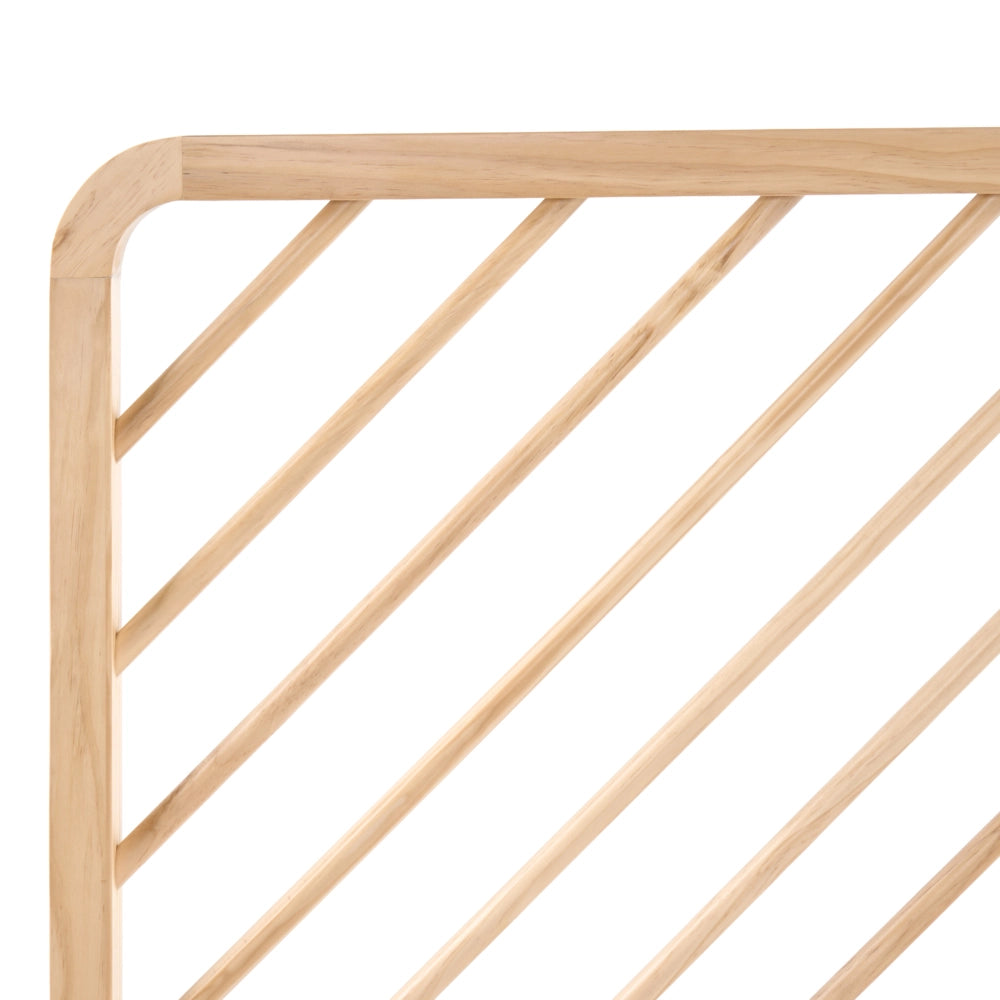 Letto in legno di pino marrone chiaro con rete 160 x 200 cm stile scandinavo naturale