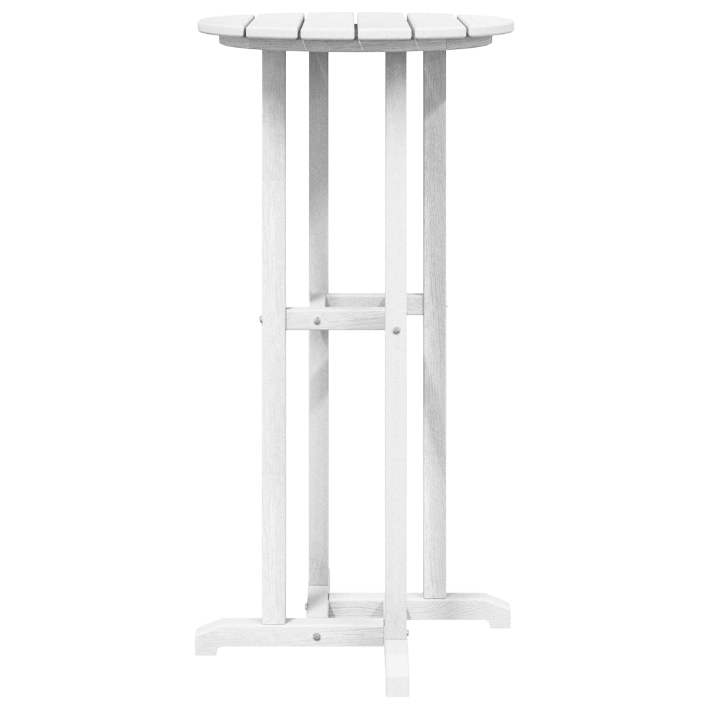Set Bar da Giardino  3 Pezzi Bianco HDPE