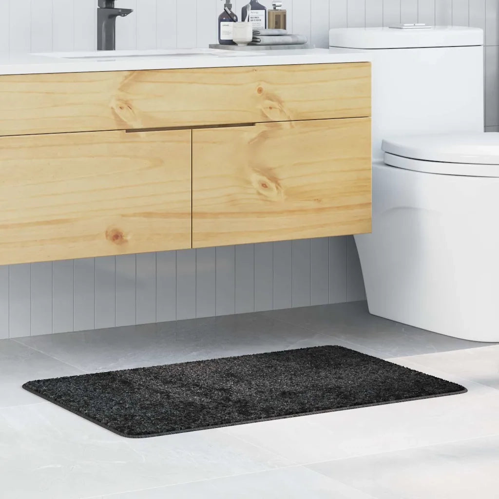 Tappetino da bagno antiscivolo Grigio scuro 60 x 90 cm PP 4019834