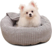 Donut knuffel letto per cani - Pluche fleece, per cani grandi, medi e piccoli
