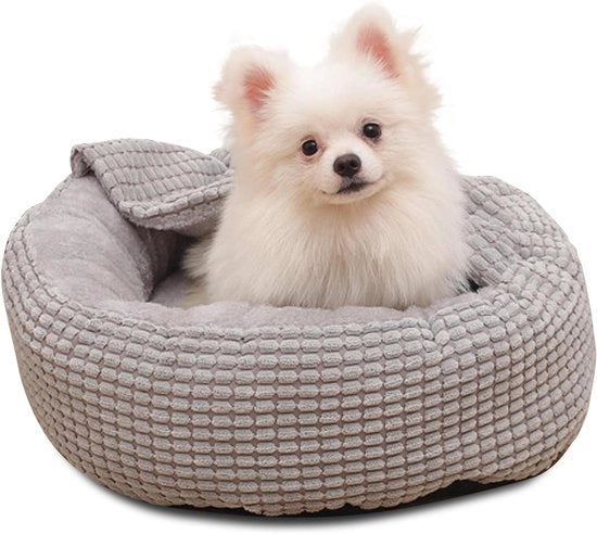 Donut knuffel letto per cani - Pluche fleece, per cani grandi, medi e piccoli