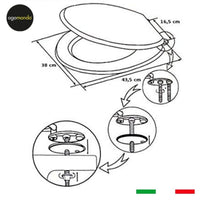 Ogomondo sedile wc mdf bianco universale sedix plus confezione pezzi 2