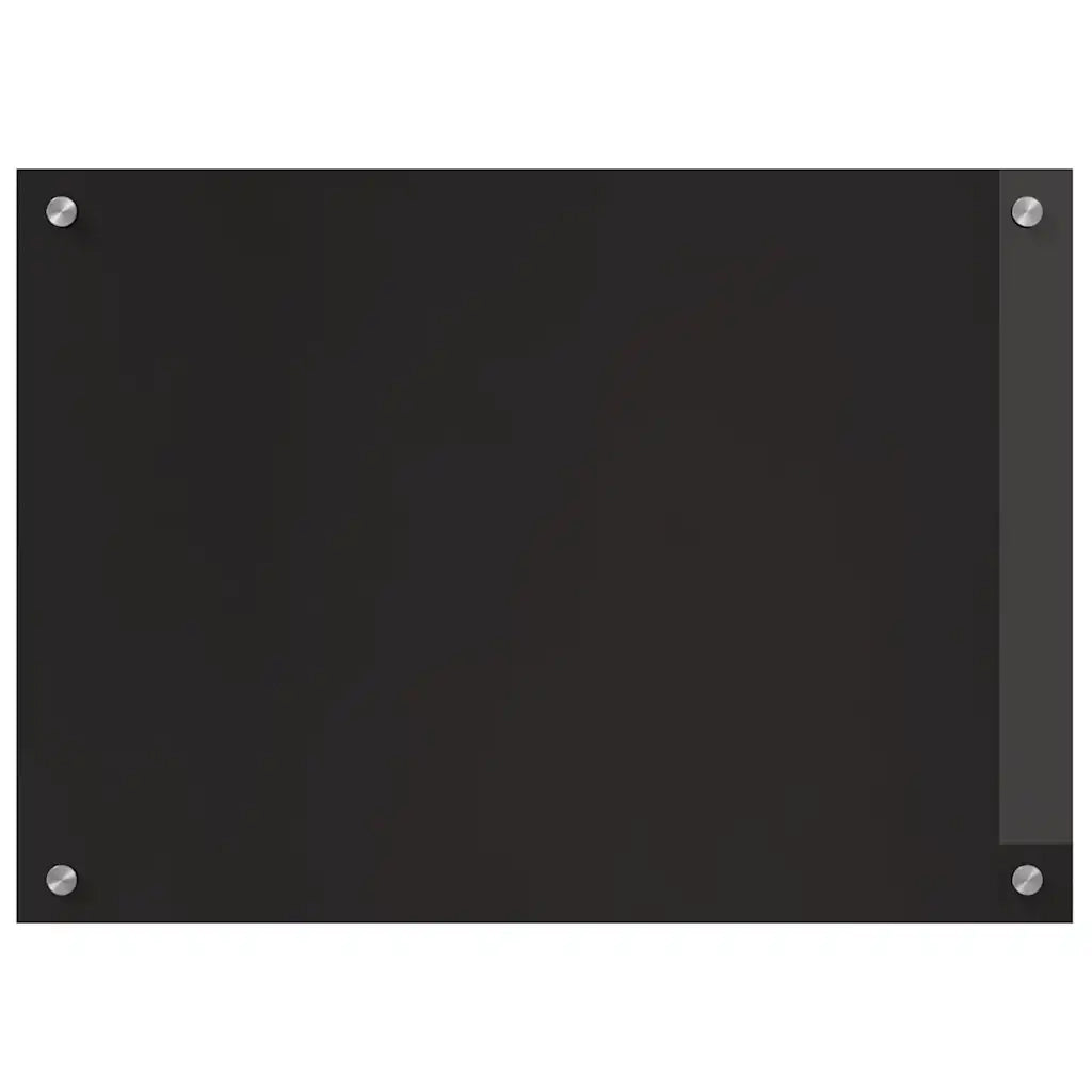Schienale da cucina 2 pcs Nero 70 x 50 cm vetro temperato 3415543