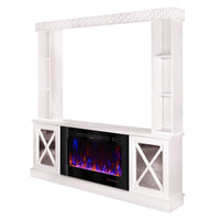 Camino Elettrico da Pavimento 183,5x182x30 cm Effetto Fiamma 1500W Sorento plus & Adeli