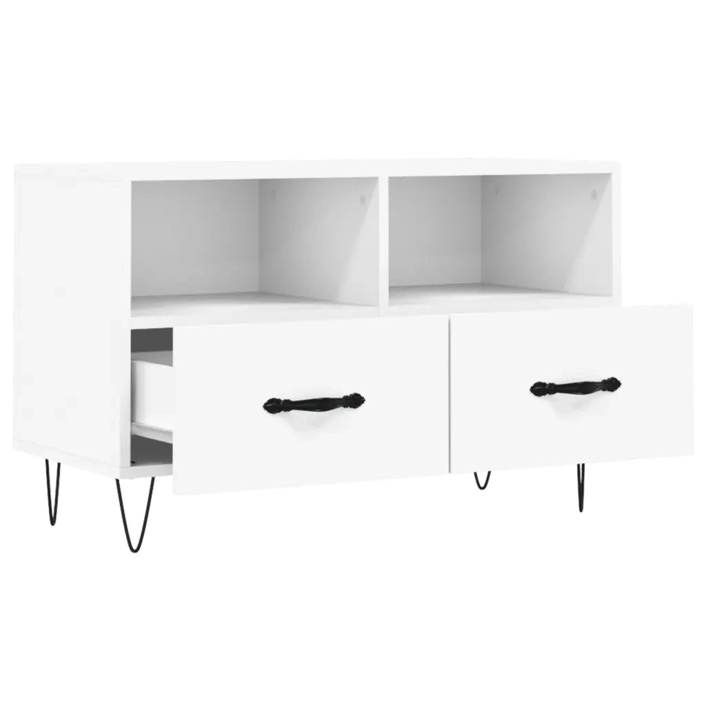 Mobile Porta TV-Mobile per TV-Credenza TV Bianco 80x36x50 cm in Legno Multistrato 520149