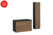 Set mobili bagno 80 cm con piano e Szafką wysoką Talia Casella 80 x 1401 x 46 cm