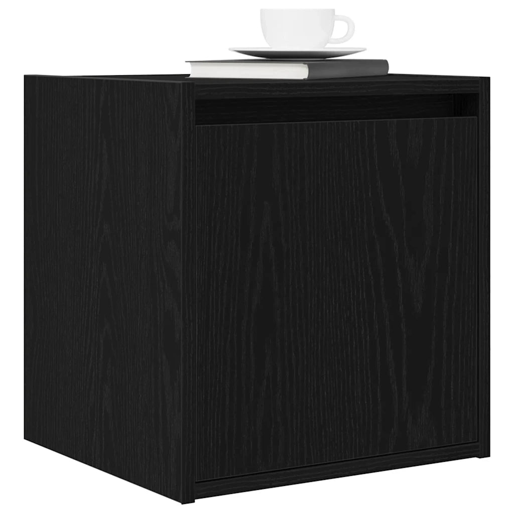 Comodini a Muro 2 pz Rovere Nero 38x34x40 cm 861232