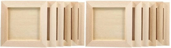 Scatola per foto 12 pezzi - Fotolijst in legno - Lijst per foto da assemblare - Giocattolo educativo - Dimensioni 12x12 cm - Materiale in legno duraturo - Lijst in legno