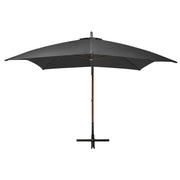 Ombrellone a Sbalzo-Ombrello da giardino Antracite 3x3 m Palo in Abete Massello