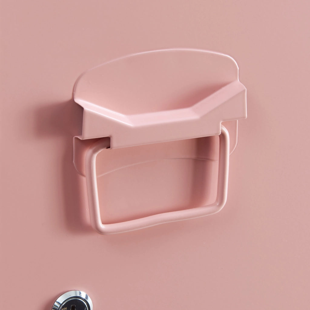 Armadio da Ufficio Kurikka Acciaio Rosa [en.casa]