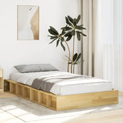 Struttura Letto Senza Materasso 75x190 cm in Legno di Rovere 3324128