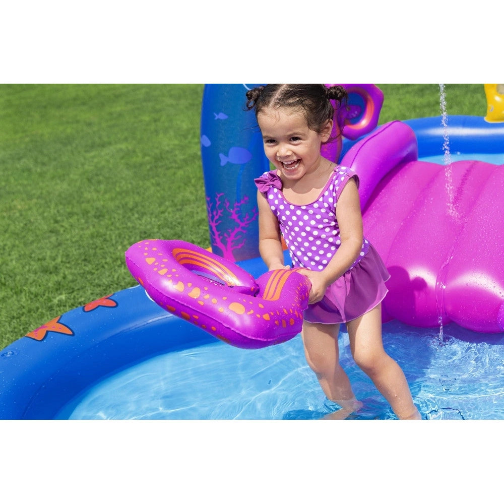 Trade Shop - Play Center Gonfiabile Sea Odyssey Piscina Scivolo Per Bambini 330x188x117cm 53167 -
