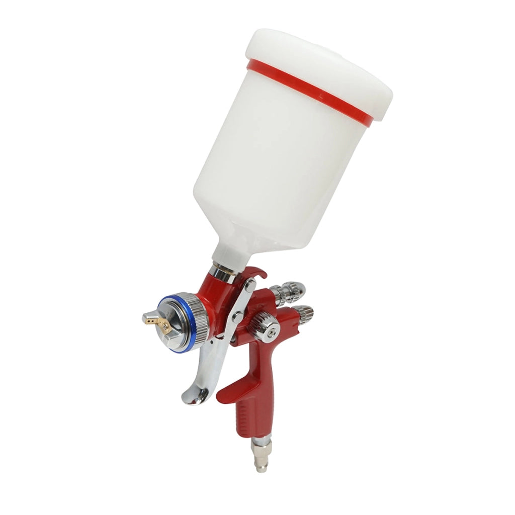 Pistola per verniciatura ad aria compressa 500 ml, ugello 2 mm, portata 300 ml/min, pressione max 4 bar