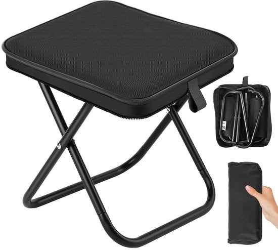 Sedile da Campeggio Opzionabile - Struttura in Acciaio Leggera - Portatile - Compatta - Capacità di 120 kg - Ideale per Campeggiare e Escursioni - Sedile da Campeggio Portatile
