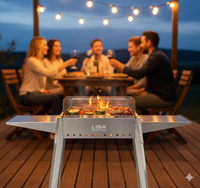 Barbecue a Carbone Carbonella in Acciaio Lisa Luxury Etna Mini