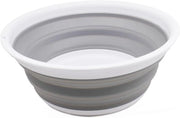 Cassetta da bagno pieghevole da 55 l - lavandino portatile - lavandino spaziale in plastica (bianco/grigio 1)