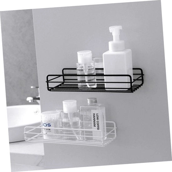 Raccordo per vasca, lavabo e doccia - bianco Raccordo per organizzazione bagno - mensola angolare Raccordo per cucina e doccia - fissaggio al muro Organizzatore bagno