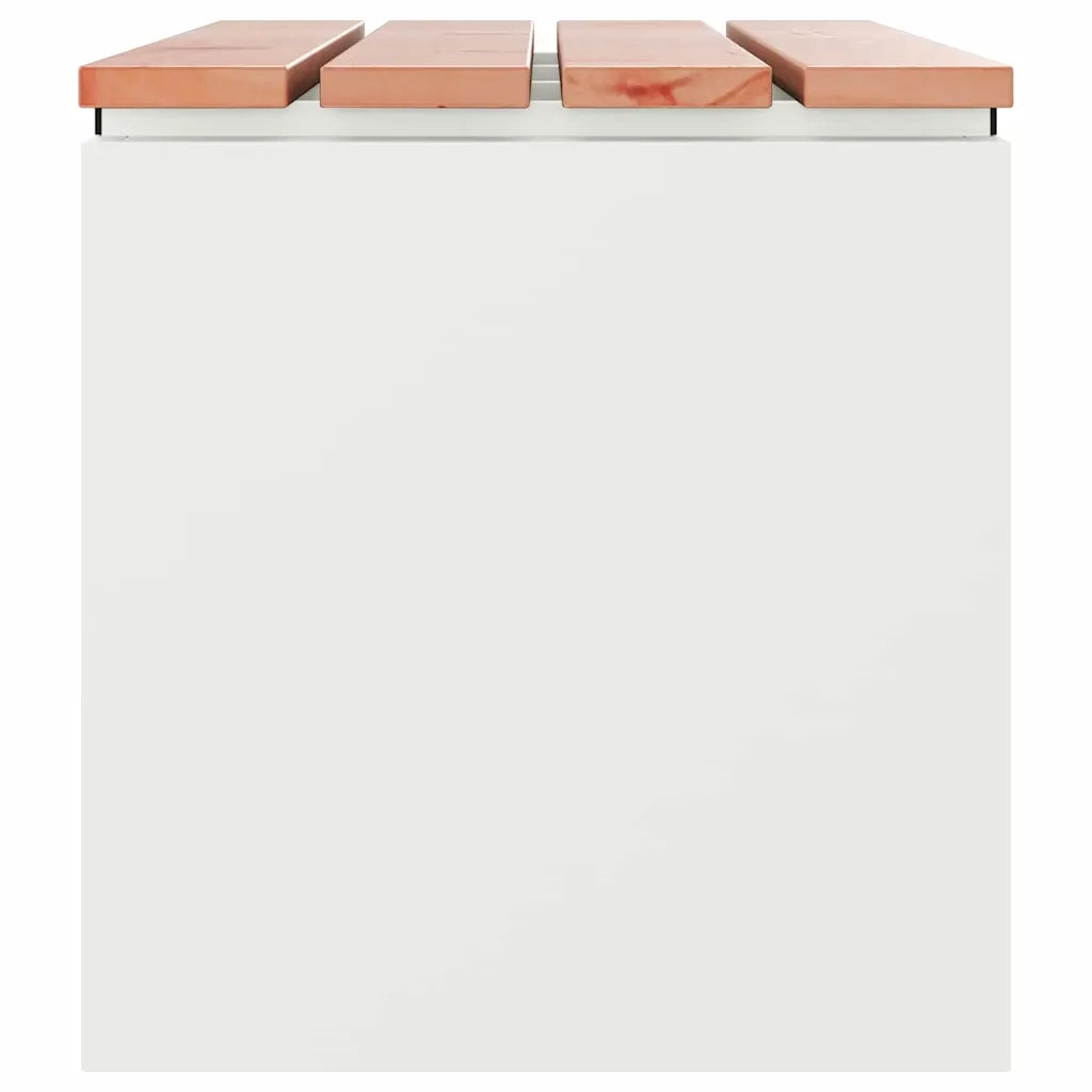 Panchina da giardino Bianco 80 x 40 x 43 cm Acciaio 874899