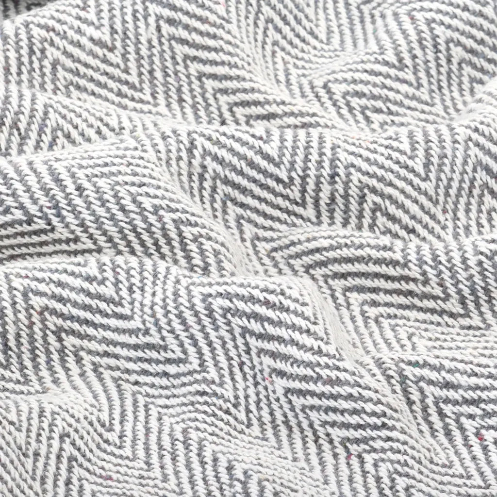 Copriletto in Cotone a Spina di Pesce 160x210 cm Grigio 245319