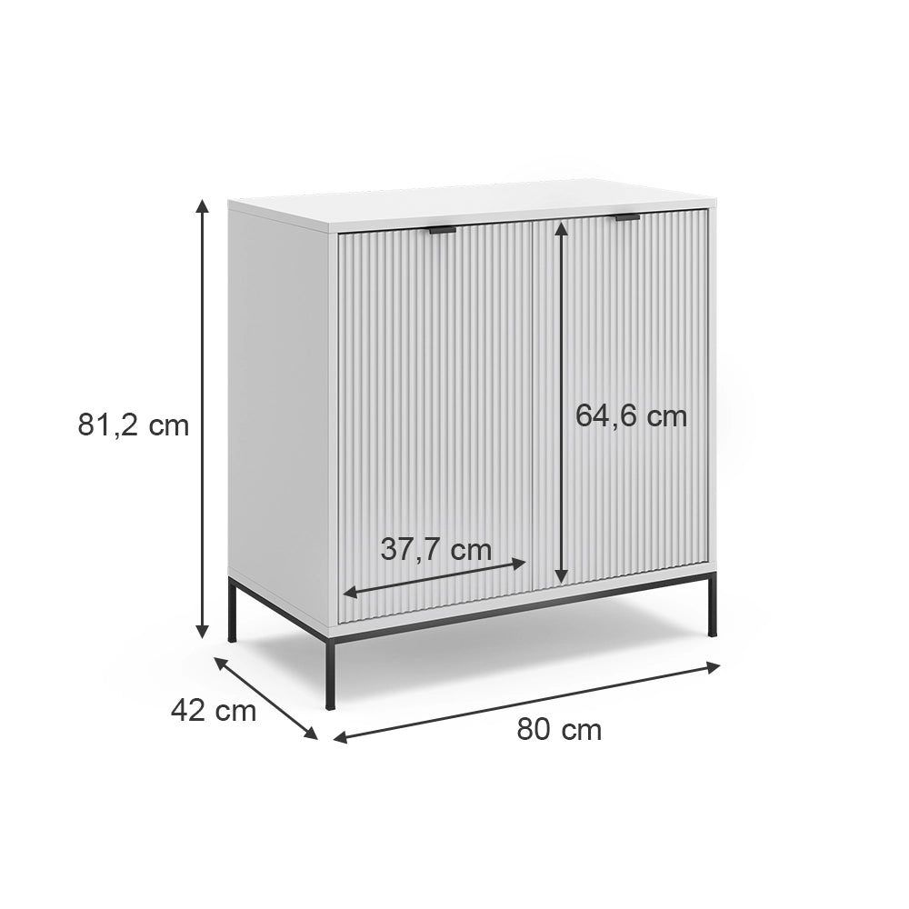 Vicco Cassettiera Bianco 42 x 81.2 cm con 2 porte
