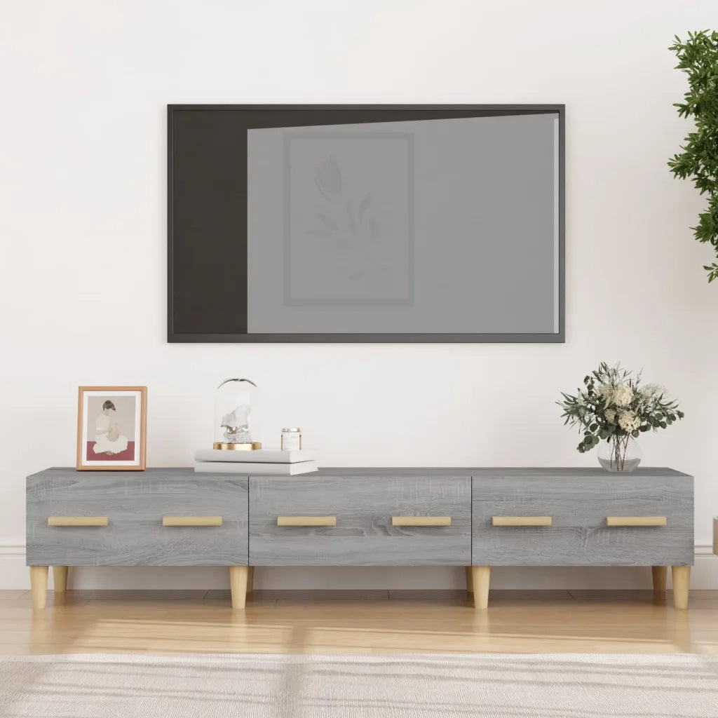 Mobile TV Grigio Sonoma 150x34,5x30 cm in Legno Multistrato 817508