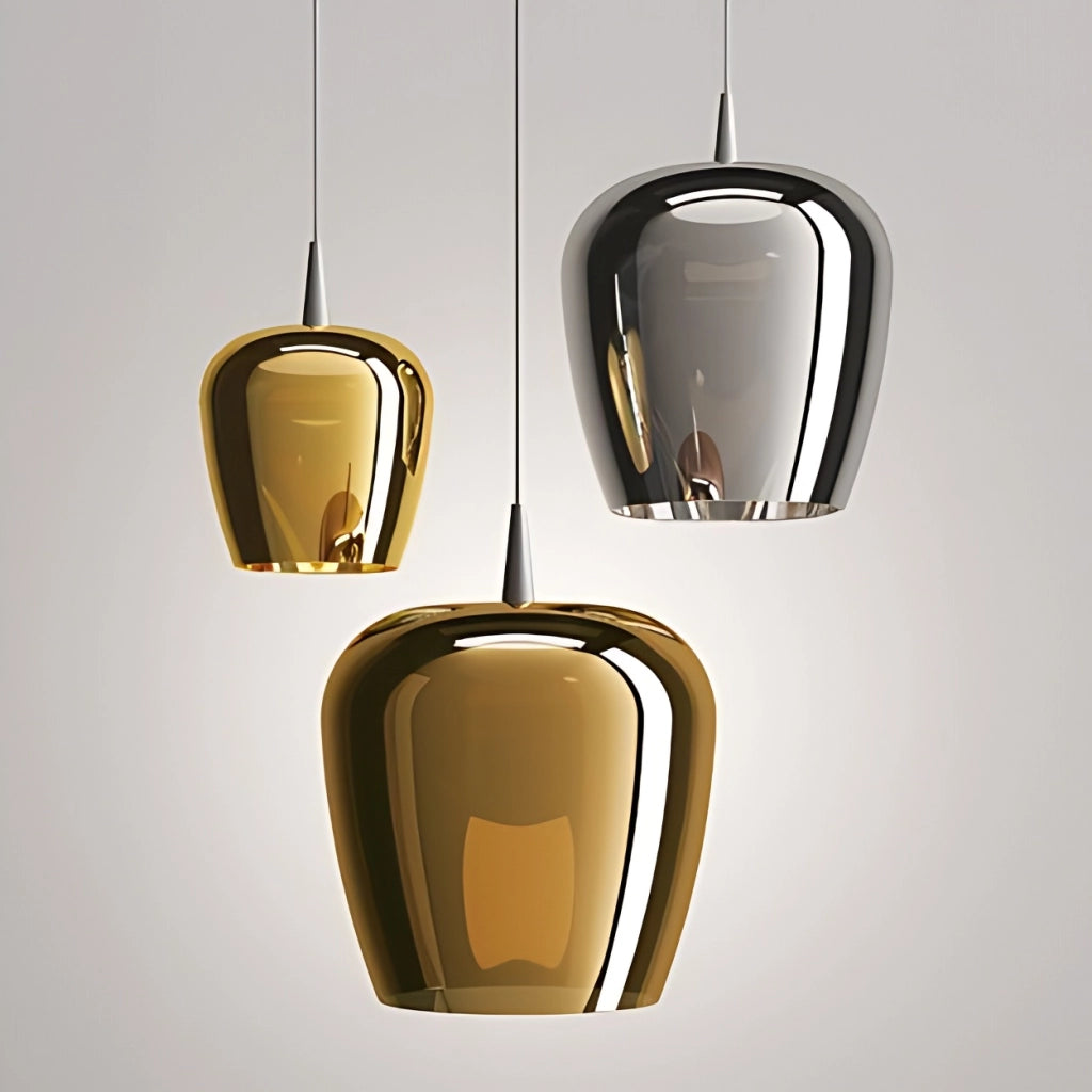 Zafferano Lampada a sospensione Bilia 230V LED 8W in vetro borosilicato soffiato a bocca, Nero e Argento, diametro 18 cm, altezza 324 cm, 3000K