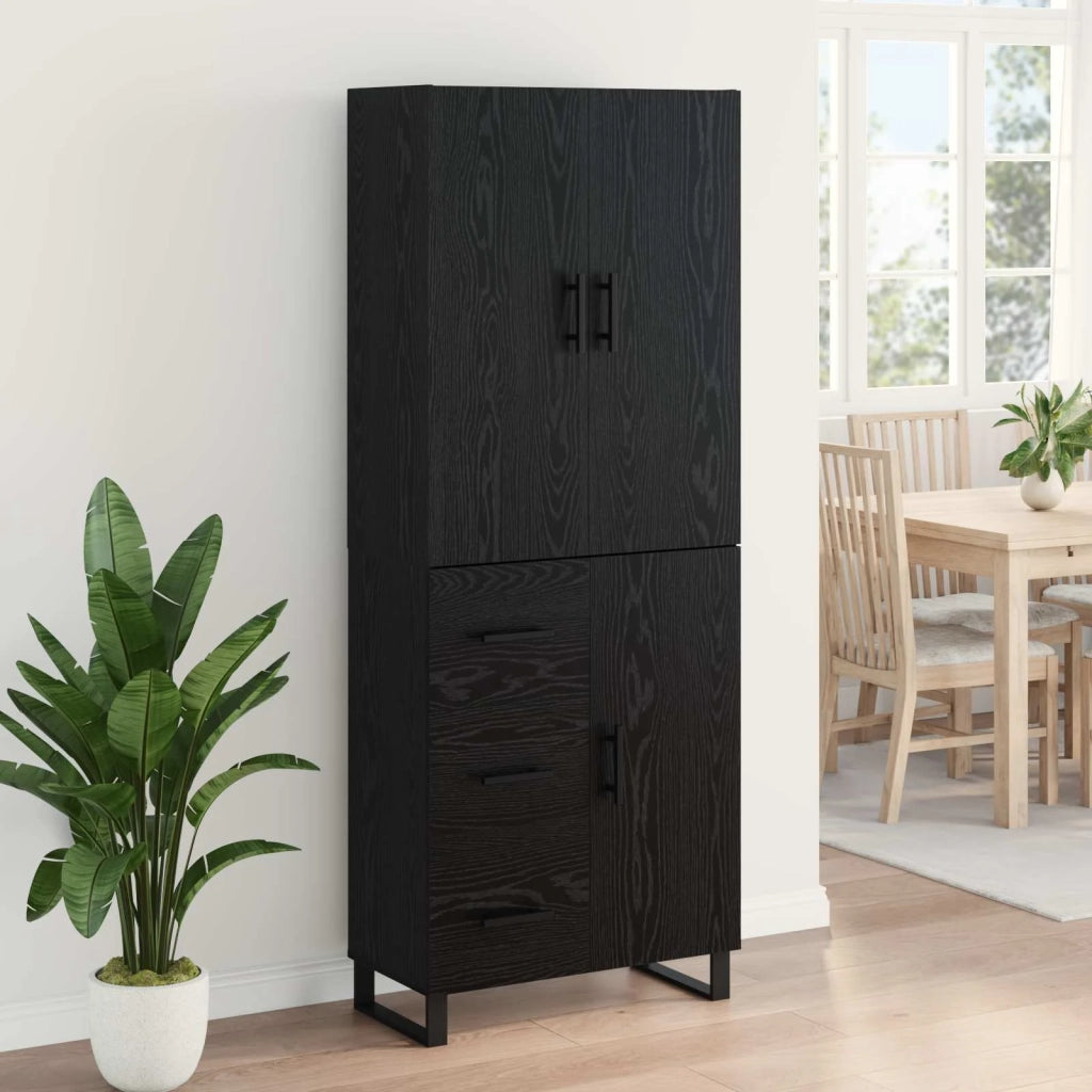 Credenza con cassetto 2 pcs Rovere Nero 69,5 x 34 x 180 cm 3416145