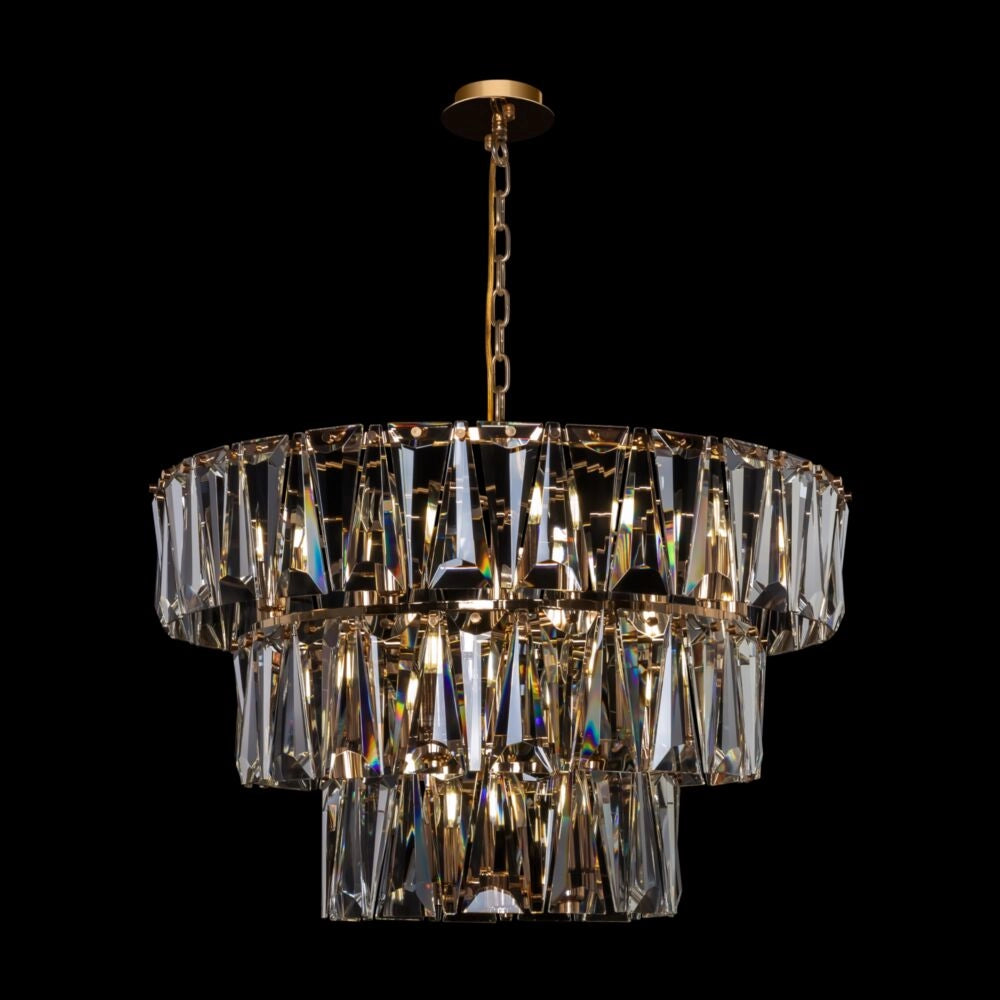 Lampadario in cristallo ottone Maytoni Puntes 18 luci