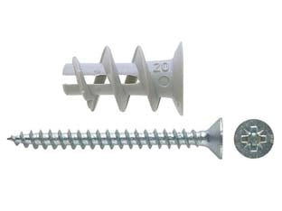 TASSELLO IN NYLON CON VITE GKS PER CARTONGESSO- - ø mm.13x22, vite ø mm.4,5x35 - 50 pezzi FISCHER