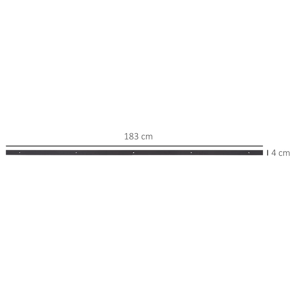Kit Porte Scorrevole ¨C zephmum ¨C Acciaio, 183x4x0.6 cm